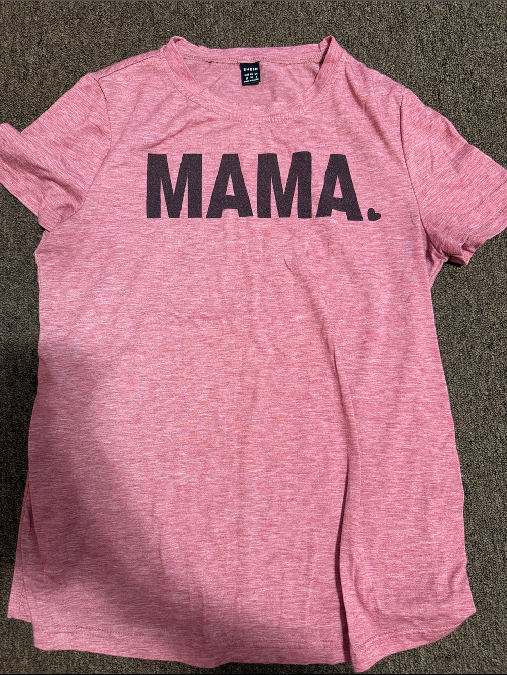 SHEIN Pink 'MAMA.' Short Sleeve Tee